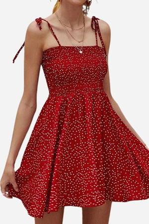 Bohemian Skater Polka Dot Dress