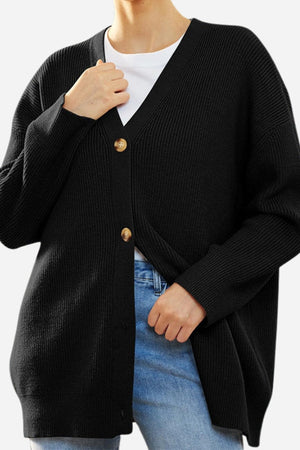 Relaxed Fit Oversized Button Down Knitwear Cardigan