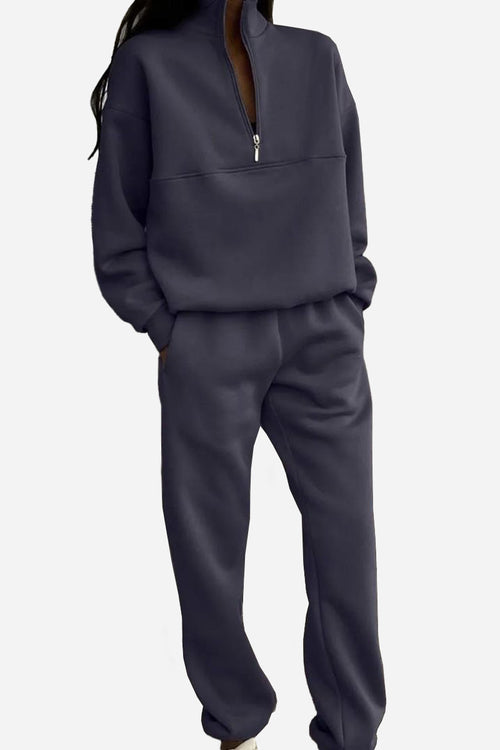 Athleisure at its Finest: Cotton-Blended Two-Piece Tracksuit