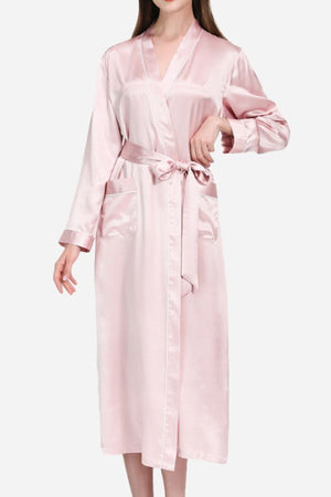 100% Mulberry Silk Belted Classy Nightgown