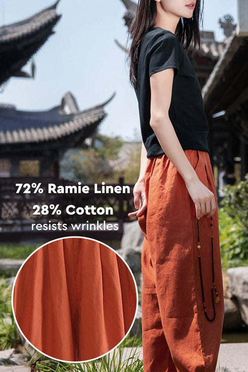 Ramie Linen Cotton Pants