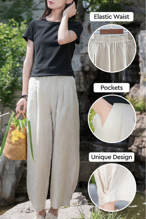 Ramie Linen Cotton Pants