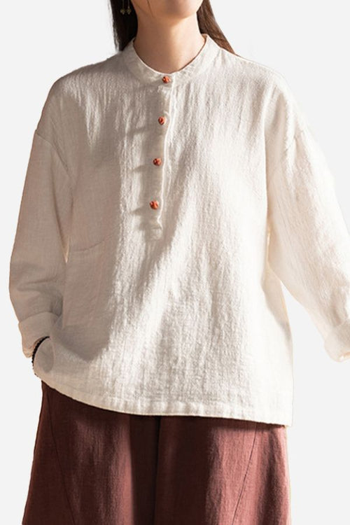 Ramie Linen & Cotton Blouse