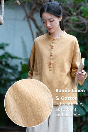 Ramie Linen & Cotton Blouse