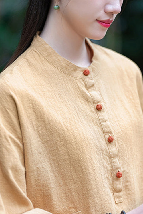 Ramie Linen & Cotton Blouse