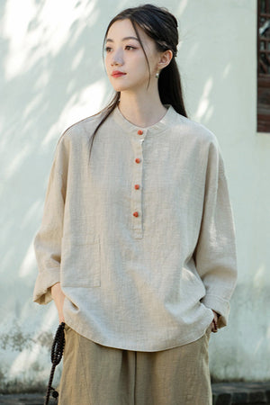 Ramie Linen & Cotton Blouse