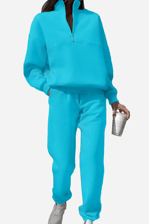 Athleisure at its Finest: Cotton-Blended Two-Piece Tracksuit