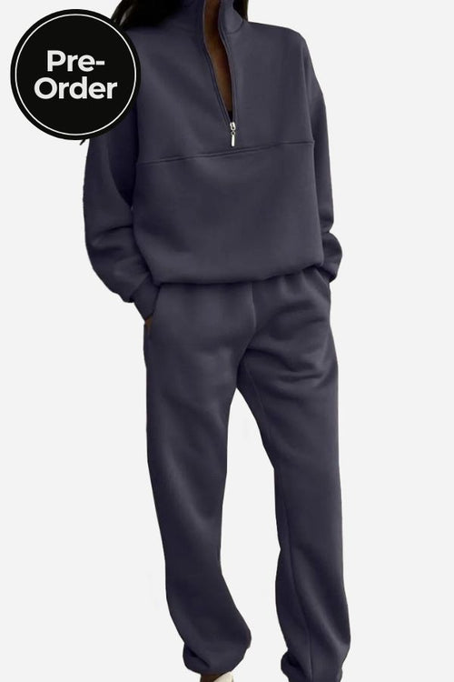 Athleisure at its Finest: Cotton-Blended Two-Piece Tracksuit