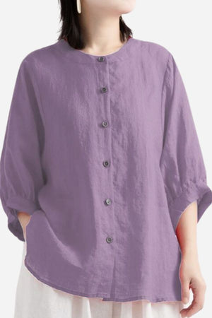 Relaxed Loose Breathable Linen Blouse