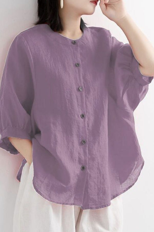 Relaxed Loose Breathable Linen Blouse